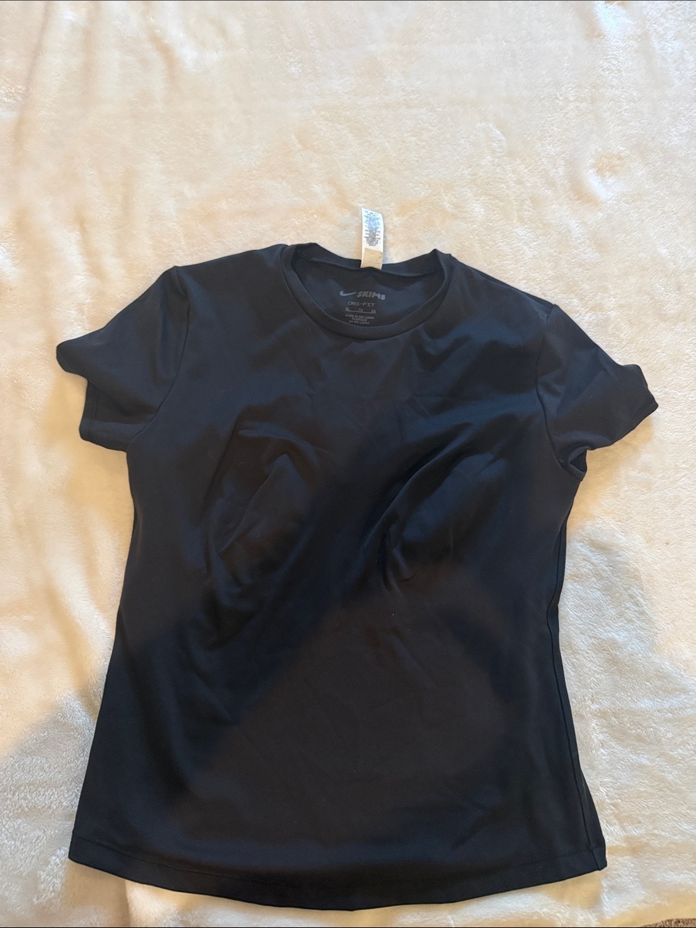 SKIMS Black Short Sleeve Crewneck Tee
